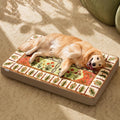 Exsnugy Orthopedic Washable Dog Bed Boho Crate Pet Pad for Large Dog 41in