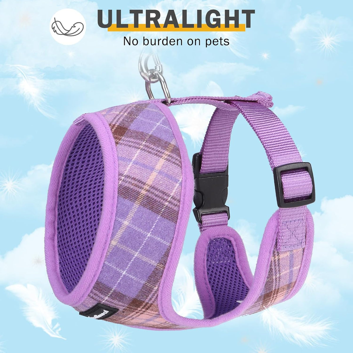 SCENEREAL No Pull Dog Harness with Leash Set for Small Dogs