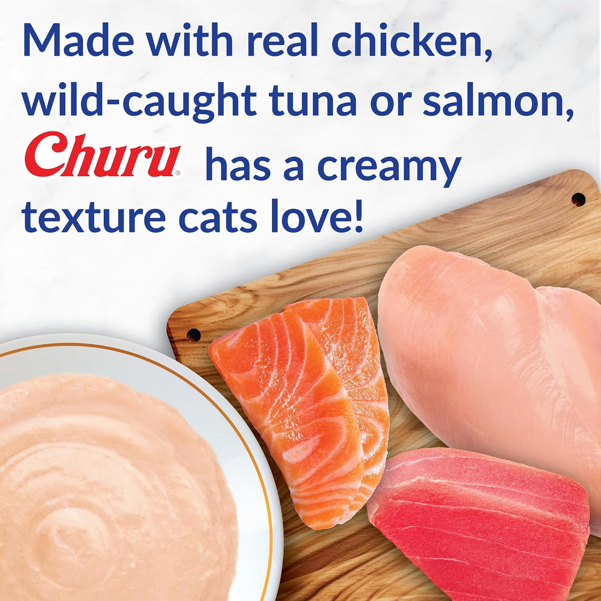INABA Churu Senior Lickable Cat Treats, Tuna, 24ct