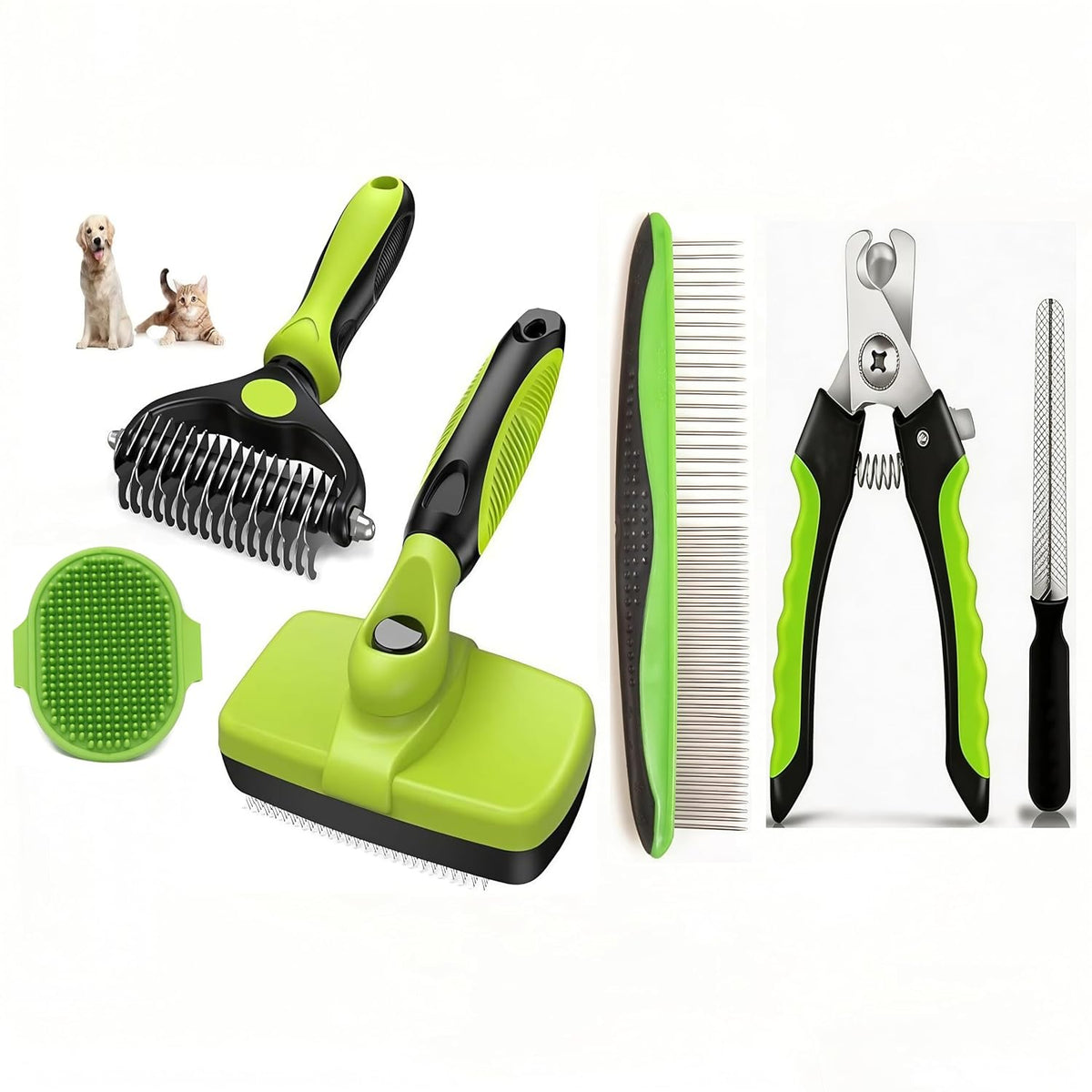 Dog Brush for Shedding,Deshedding Slicker Undercoat Rake Brush for Dog,6PCS