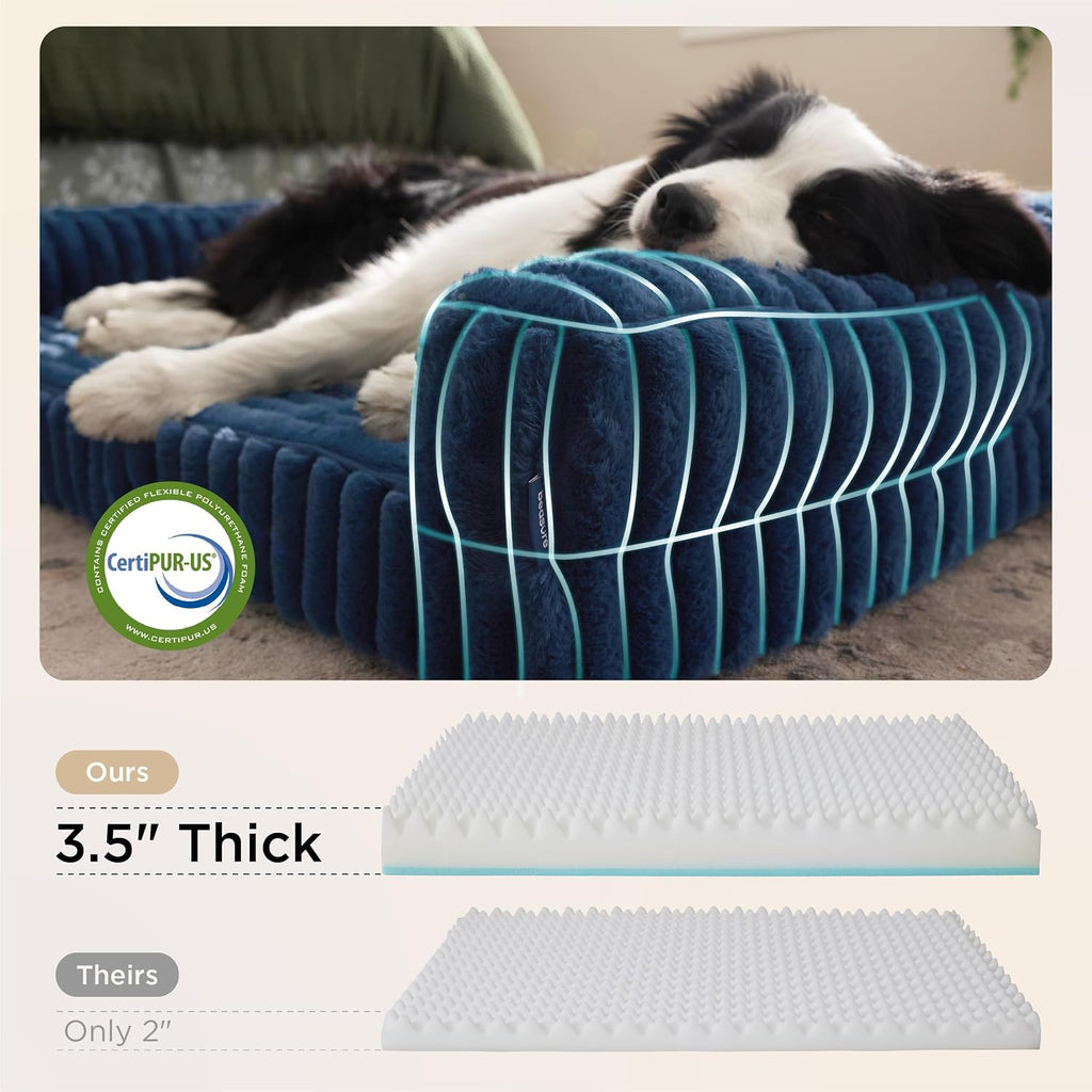 Bedsure ComfyFleece® Memory Foam Orthopedic Extra Large XXL Dog Bed 48"