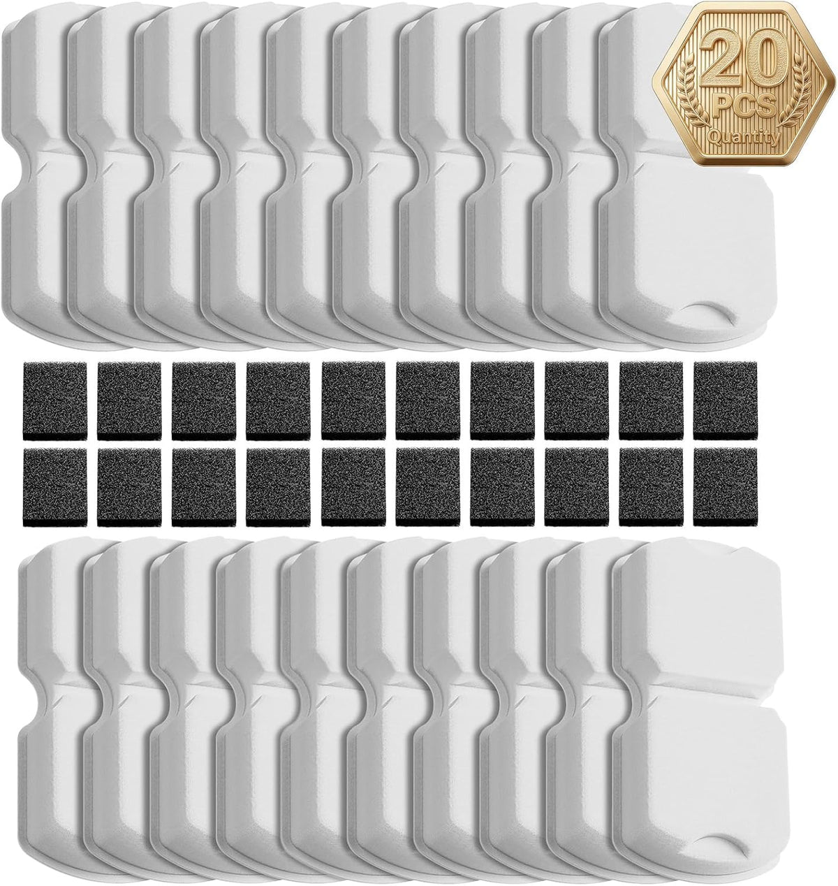 IHOUONE Official Cat Fountain Filter: 20 Carbon Filters & 20 Foam Filters