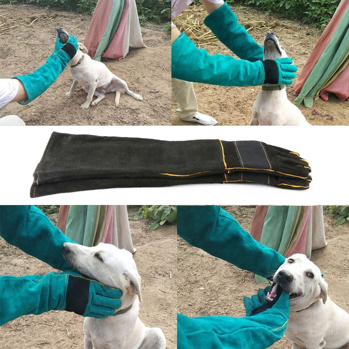 AOWPFVV Animal Handling Gloves Bite Proof for Dogs,Cats, 23.6in Large