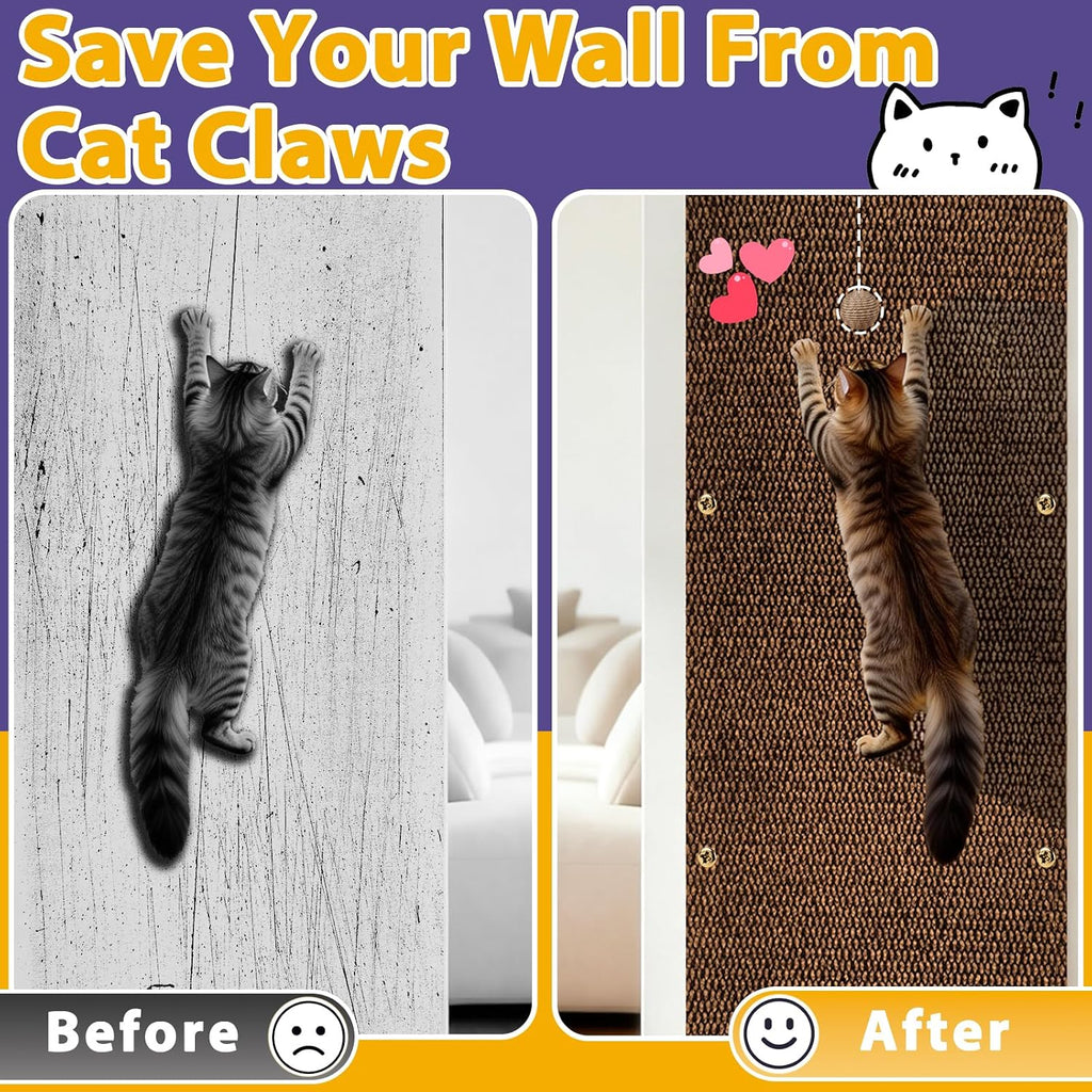 Wall Cat Scratcher,15.7x39.4” Cat Wall Climbing Wall Scratcher Carpet