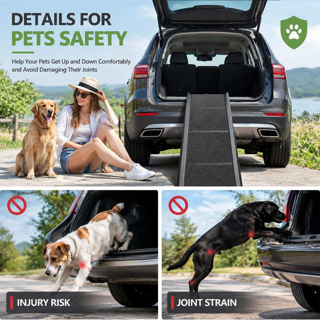Dog Ramp for Cars SUV Truck 63" x17.3" Foldable up to 250LBs