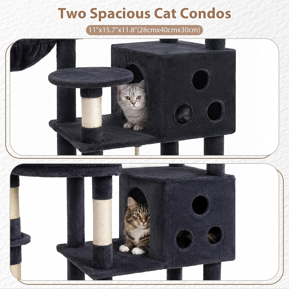 Gitelsnour Cat Tree Tower, Sturdy Structure for Large Audlt Cats GCT807G