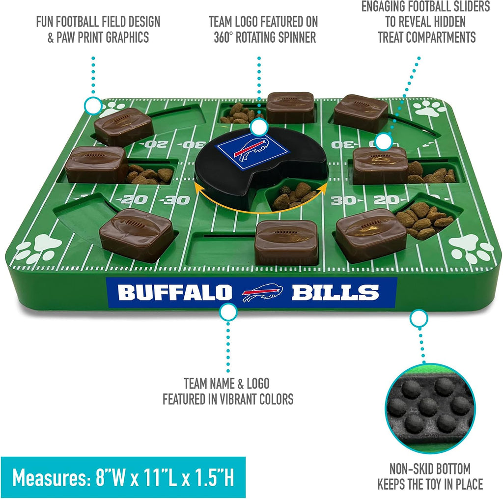 Pets First NFL Buffalo Bills Puzzle Toy for Dogs, Slow Feeder Board for Pets, Interactive Doggie Treat Toy