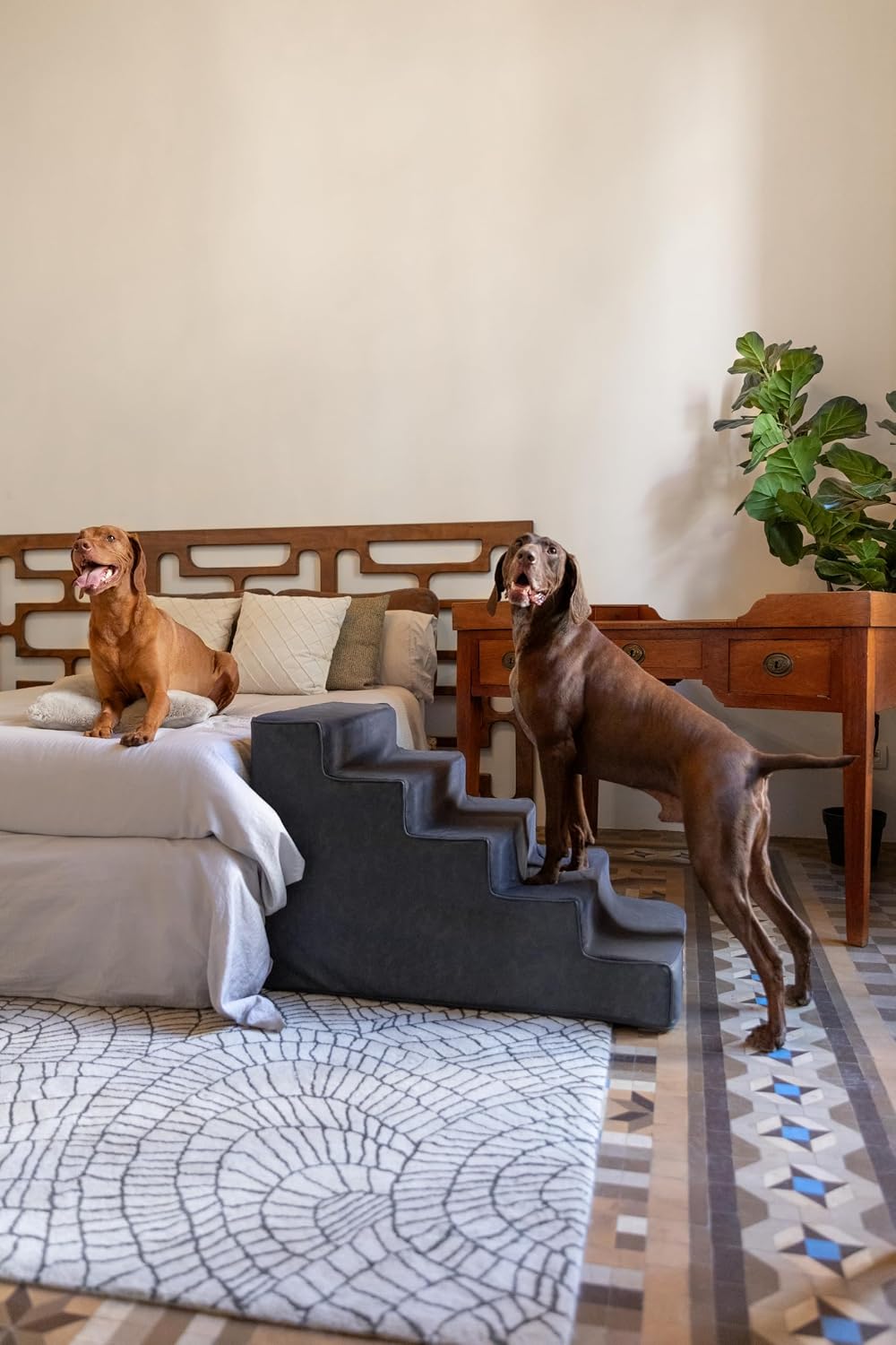 Noah & Paw Dog Stairs for Large Dogs, Up to 150lb, Wide Dog Ramp for Bed