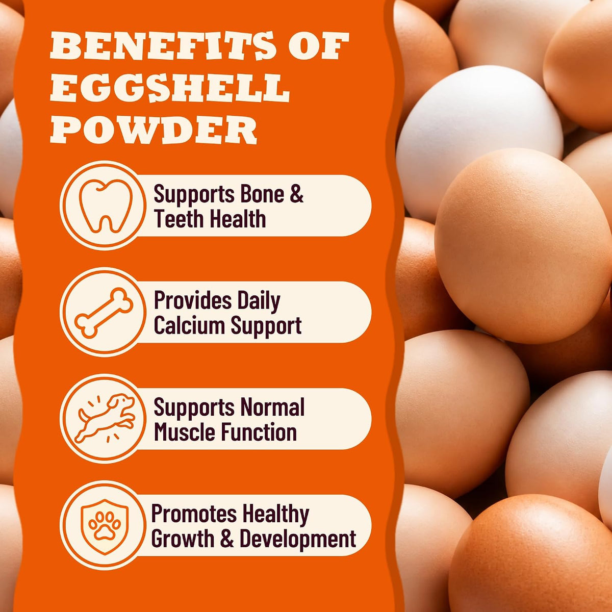 12.7oz Eggshell Powder for Dogs & Cats, Calcium for Dogs & Cats
