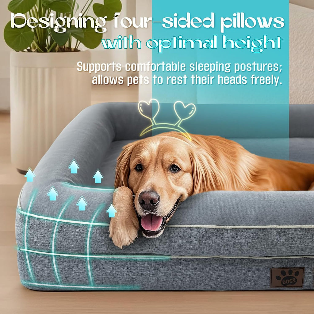 Dog Bed Orthopedic Waterproof Memory Foam XL Non-Slip Washable Couch