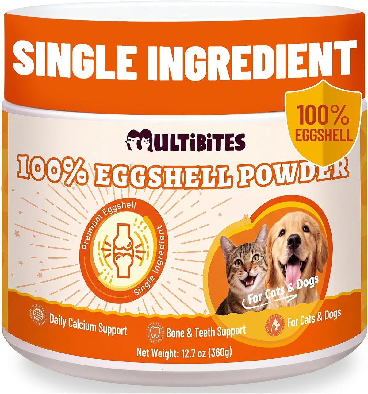 12.7oz Eggshell Powder for Dogs & Cats, Calcium for Dogs & Cats