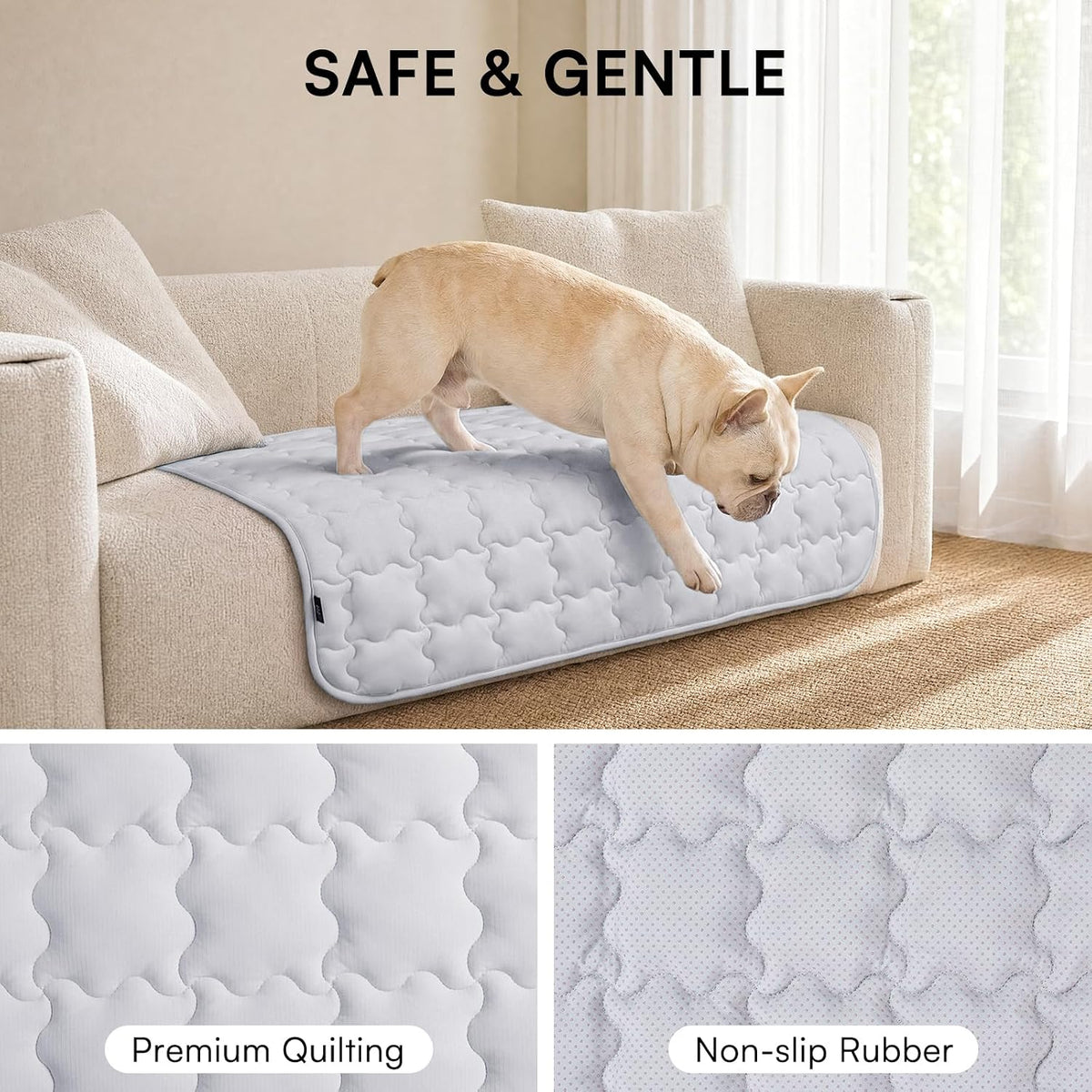 LINENLUX Dog Cooling Mat, Self Cooling Non-Slip Breathable Pad Q-Max > 0.5