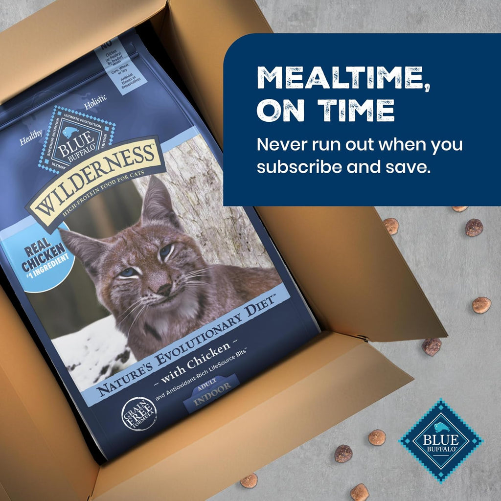 Blue Buffalo Wilderness Chicken Adult Indoor Dry Cat Food, Grain-Free 15 lb