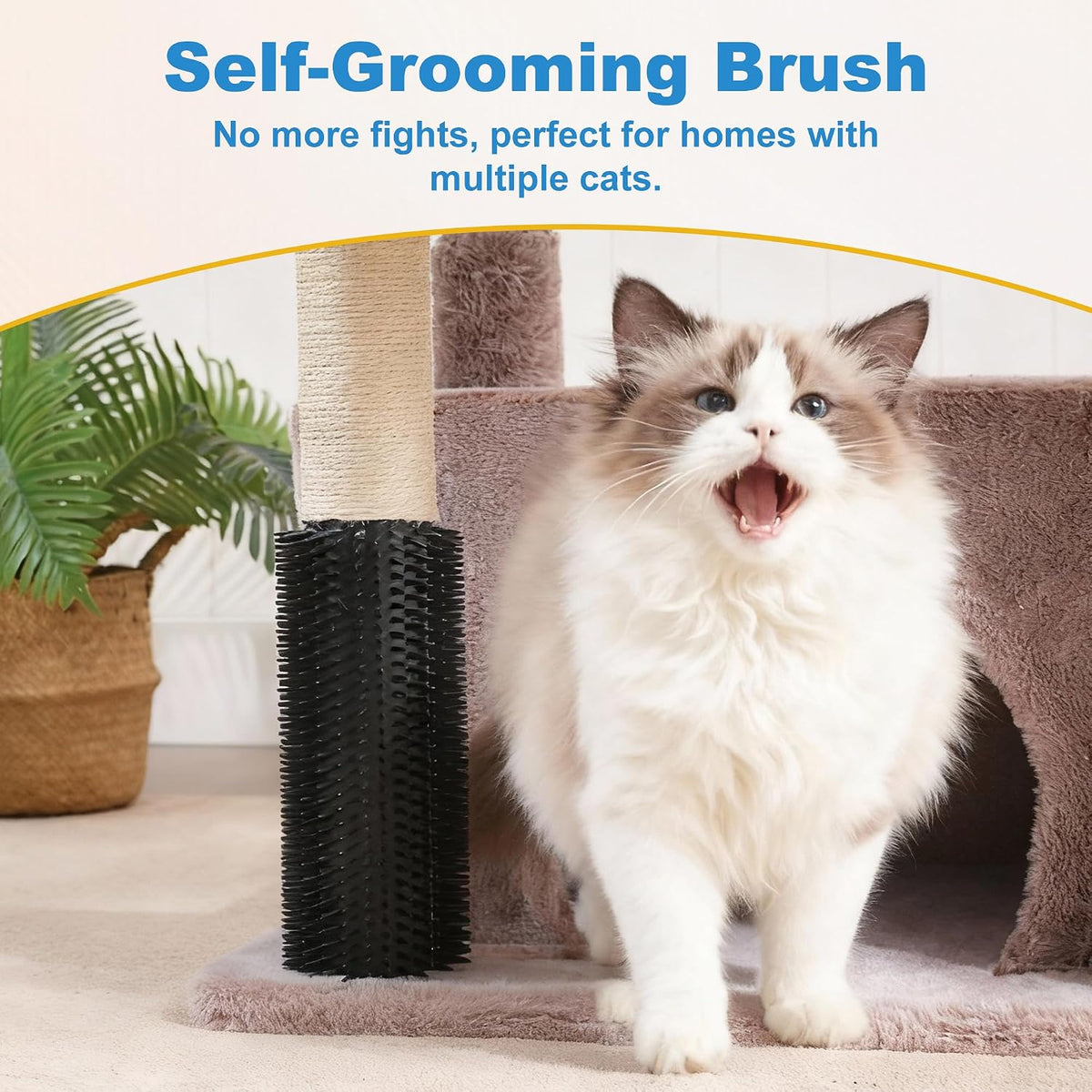 Hey-brother Cat Tree Tower with Large Platform, Spacious Condo, MPJ060MU