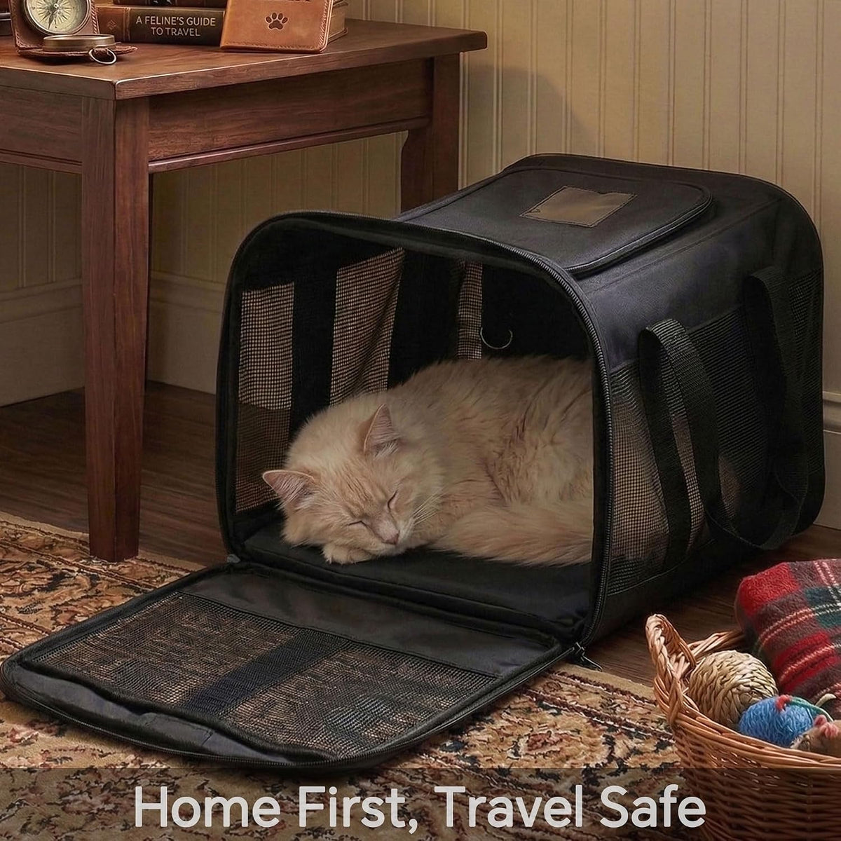 Conlun Cat Carrier Soft-Sided Pets Travel Carriers,Pink M
