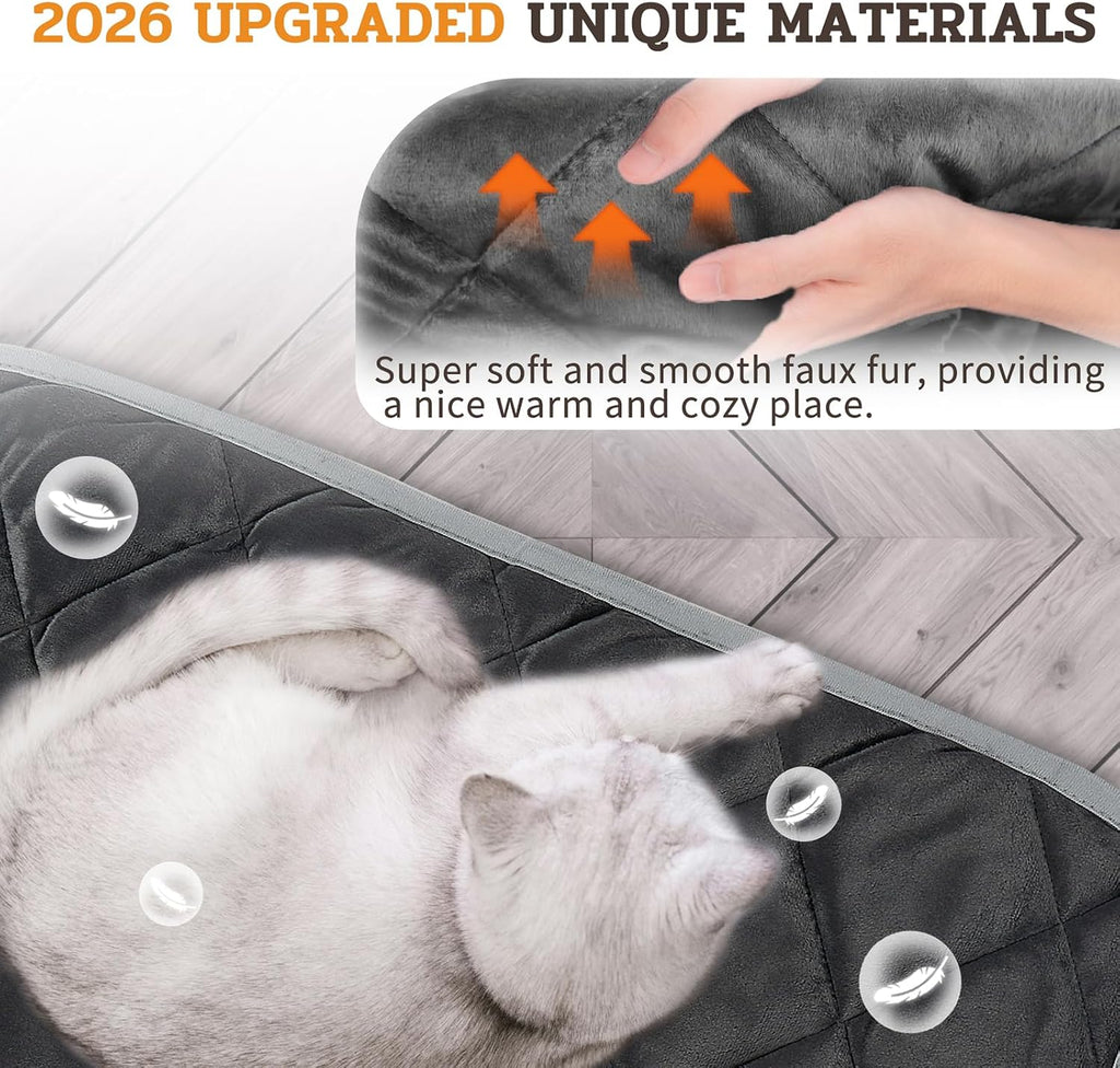 NWK Self Warming Thermal Pet Mat for Dogs and Cats (Black, X-Large)