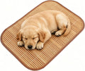 Hotrend Bamboo Pet Cooling Mat Double Sided Summer Sleeping Pad Anti-Scratch Wear Resistant Pet Bed for Small Medium Dogs Cats Foldable Breathable Sofa Car Seat Cooling Cushion Gift 50 * 40cm
