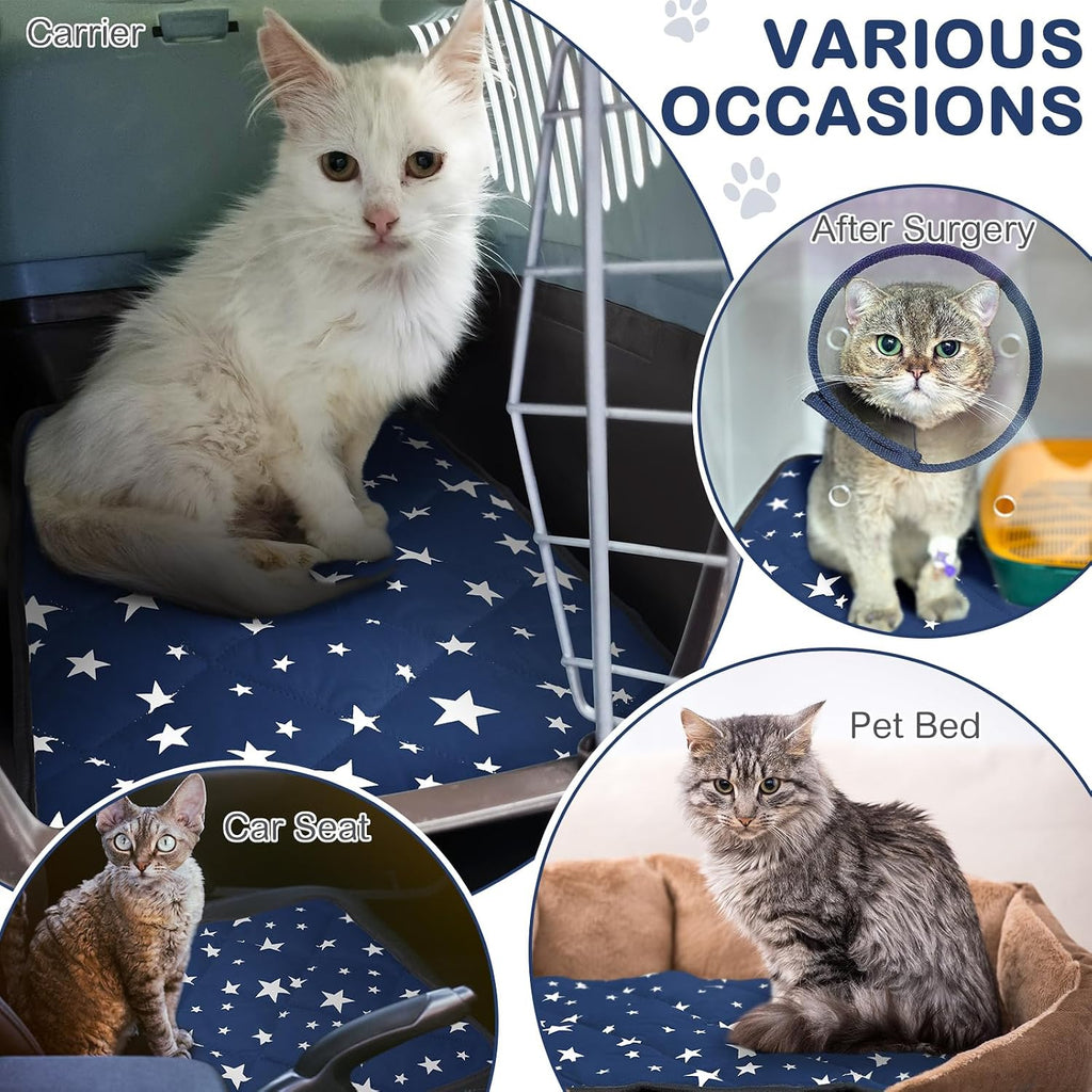Namalu 4 Pack Self Warming Cat Bed, Blue, 18'' X 24'', Rectangle