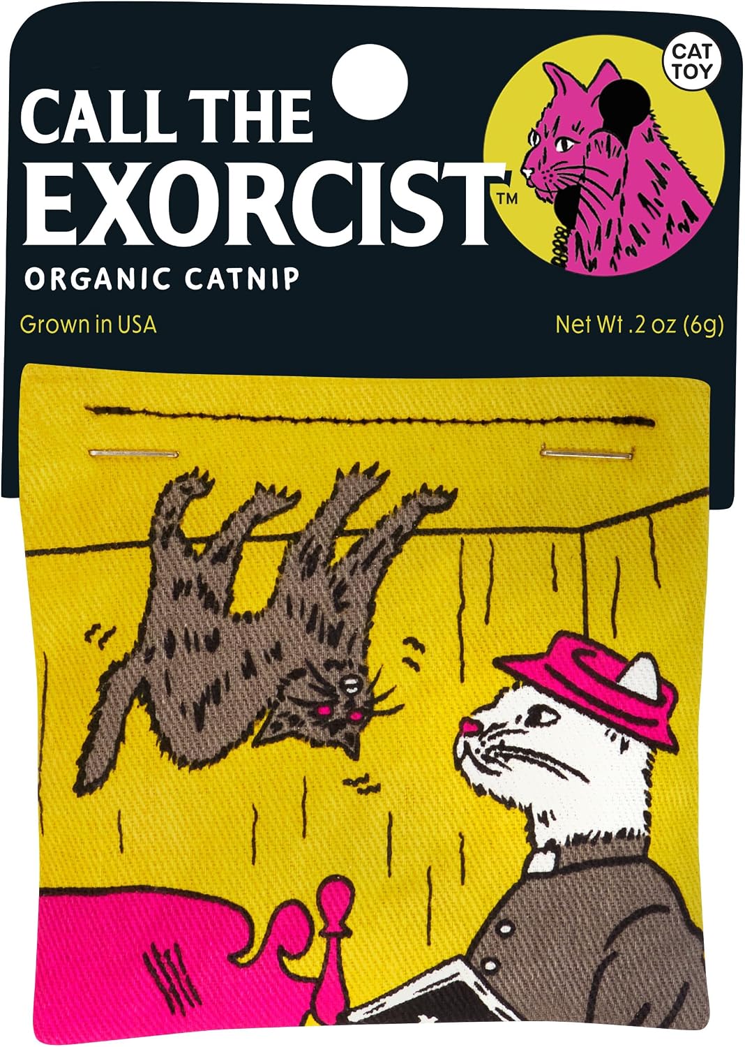 Blue Q Catnip - Cute Cat Toys for Biting with Funny Graphics - The Exorcist