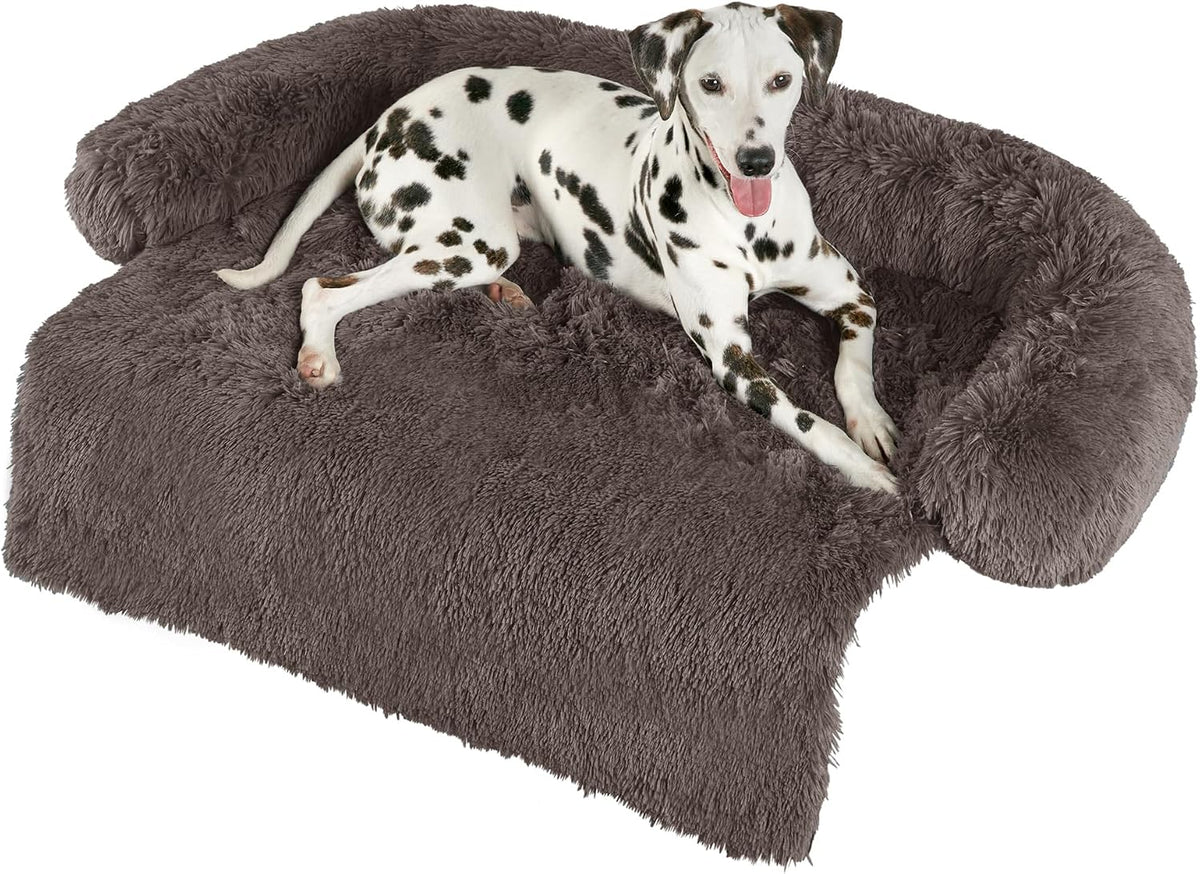Codi Dog Couch Bed, Sofa Cover Mat, Ash Brown, 41 x 37 x 6 Inch