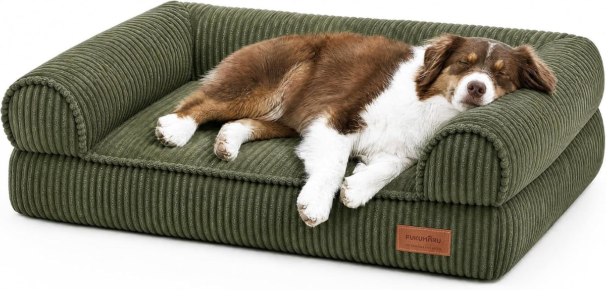 FUKUMARU Cute Dog Bed, Thickened Orthopedic Dog Sofa, Waterproof&Washable