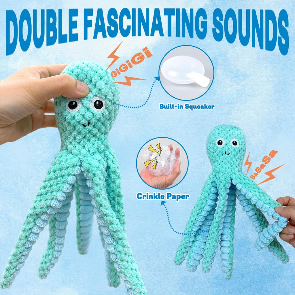 MRSOHRET Dog Squeak Toys for Aggressive Chewers, Crinkle Puppy Chew Toys | 5 Pack Plush Puppy Teething Toys, Tough Durable Stuffed Squeaky Dog Toy for Small Medium Large Breed to Keep Them Busy
