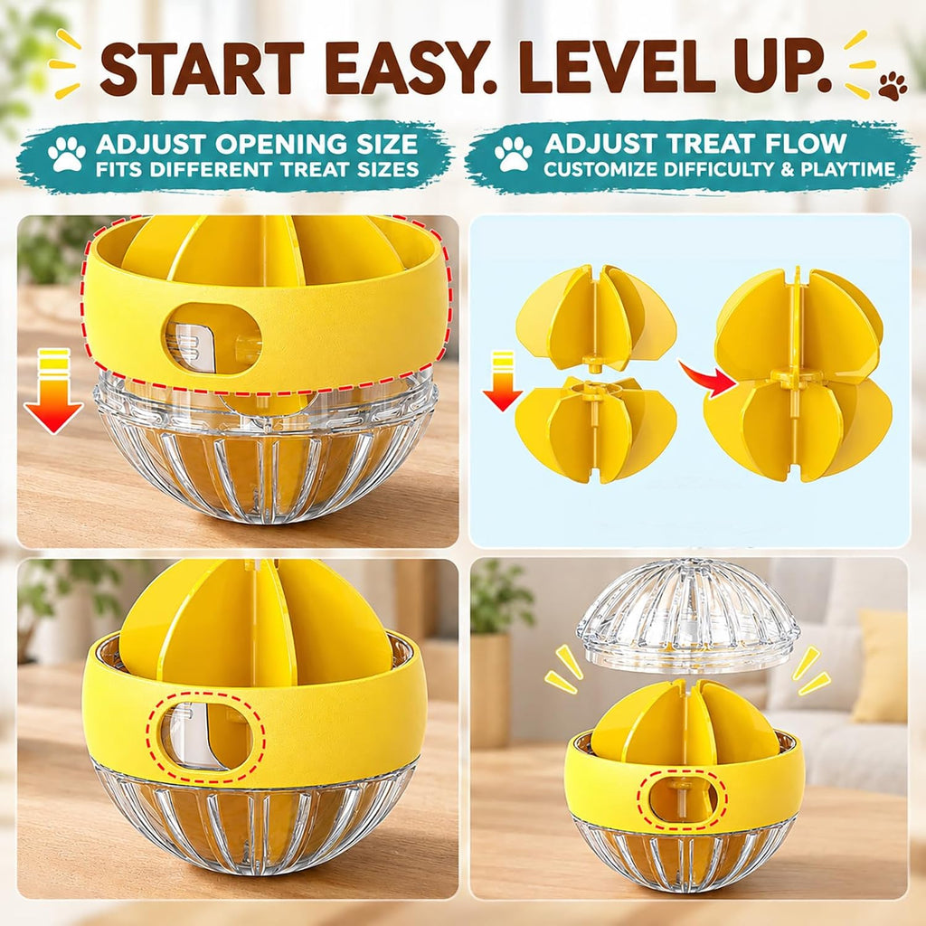Adjustable Dog Slow Feeder Treat Dispensing Dog Toys to Keep Them Busy,