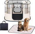 XRG Foldable Dog Playpen with Pad,Indoor Cat Kennel M(31.5"x23.6"x21.7")