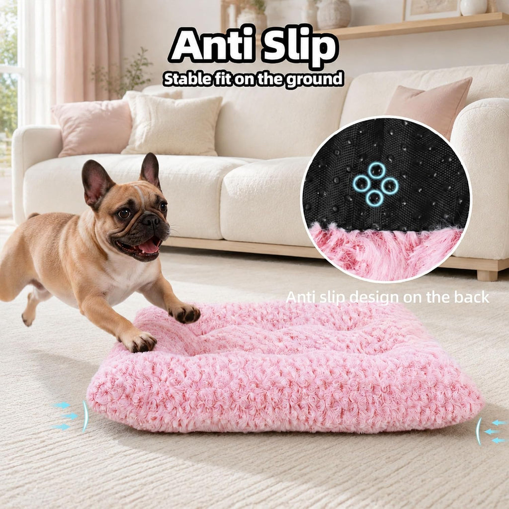 Dog Bed Medium Size, Plush Washable Pet Bed Mat, Dog Crate Bed 29"x21"