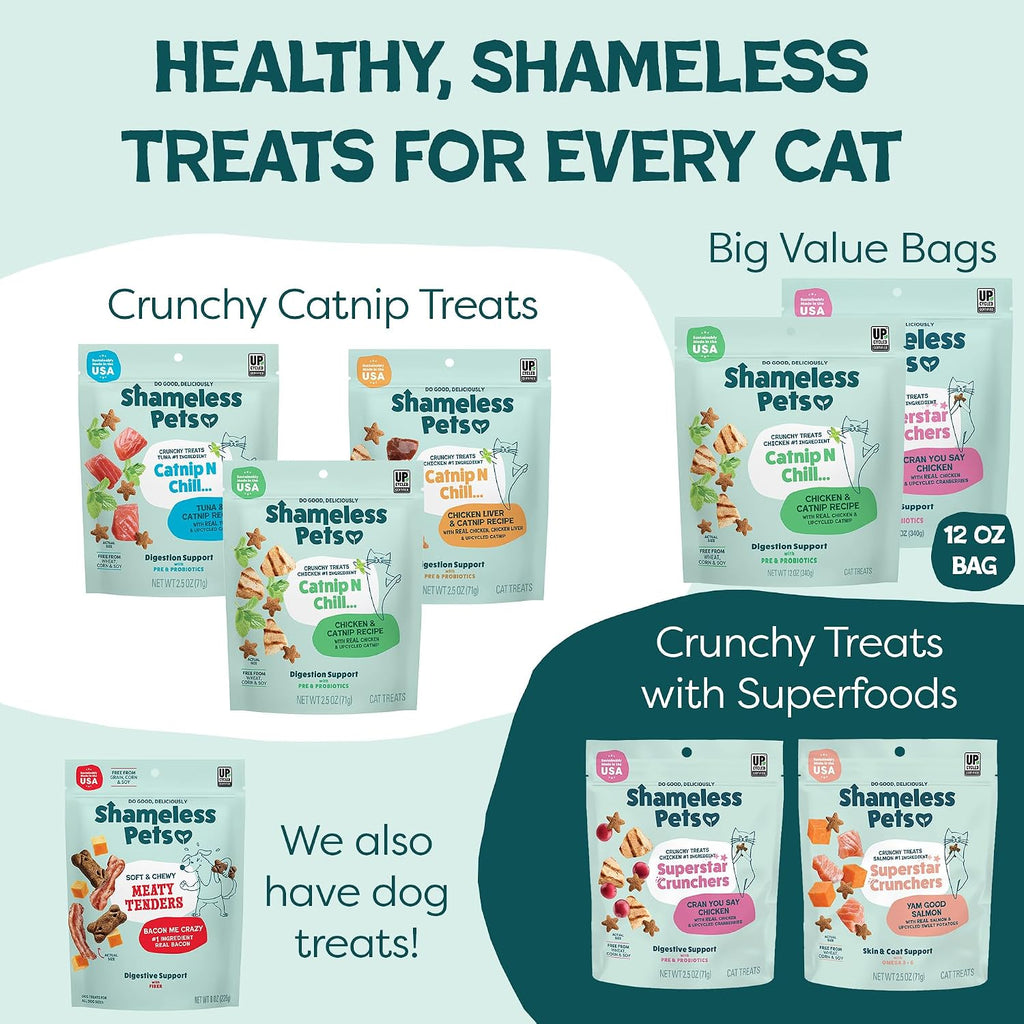 Shameless Pets Cran You Say Chicken Crunchy Cat Treats, 5 oz
