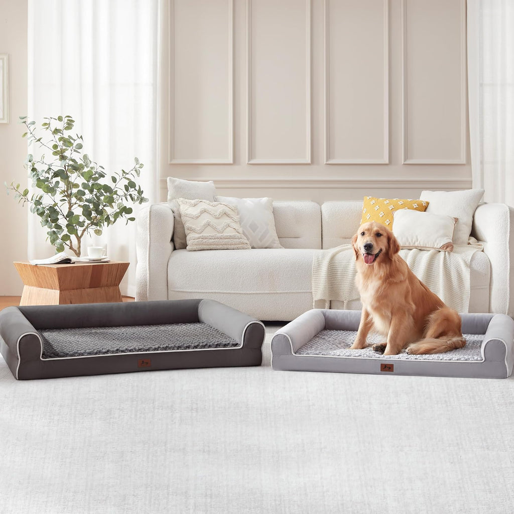 Orthopedic Large Dog Bed，Washable Dog Couch for XL Senior Dogs