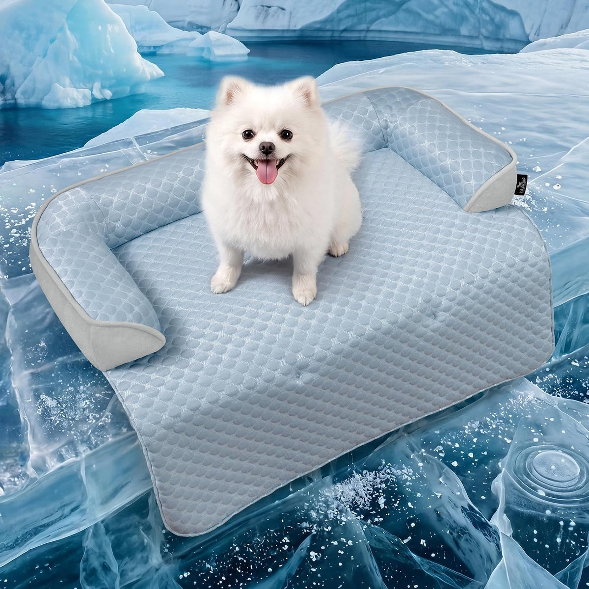 Medium Dog Cooling Bed for Sofa, 35x31 Inch Pets Couch Cover Mat