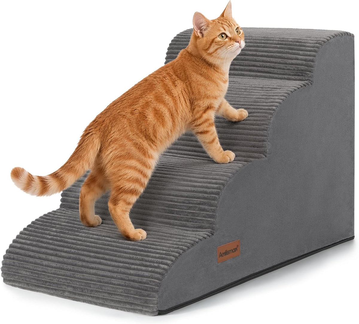 Pet Stairs for Couch and Bed,4-Step Dog Ramp for Small Dogs & Cats,17.7" H