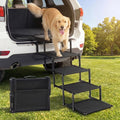 Extra Wide Dog Ramp for Car,Foldable Dog Steps for Truck SUV,150 Lbs