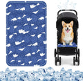 Nuanchu Pet Cooling Mat, Royal Blue Bear, 11.81 x 19.69 Inches, 1 Pcs