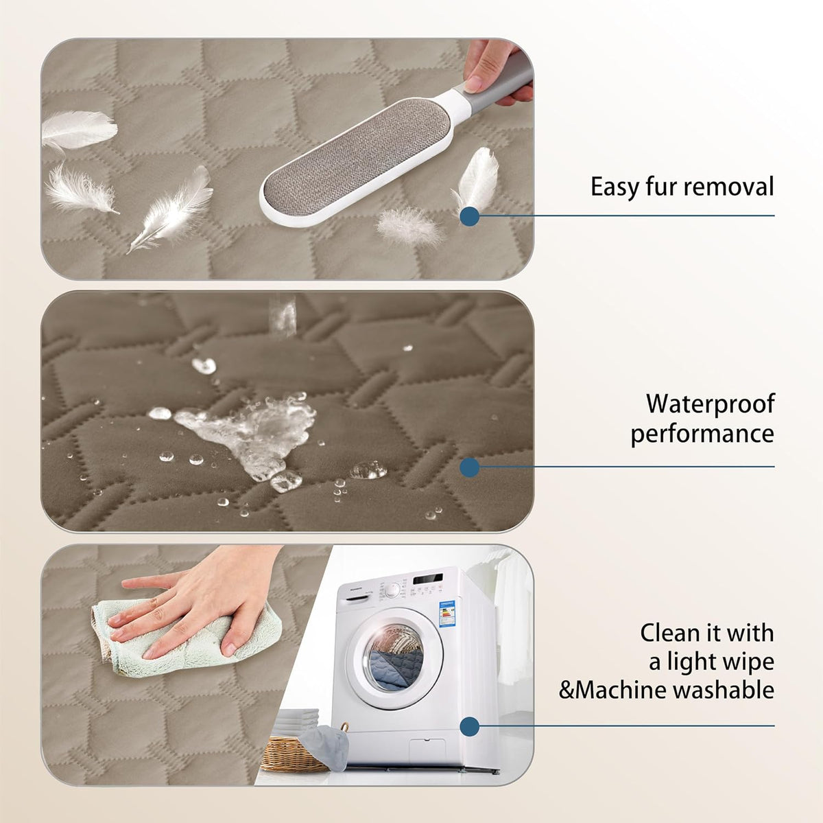gogobunny Waterproof Pet Blanket for Bed, Washable Couch Cover for Dog Cat