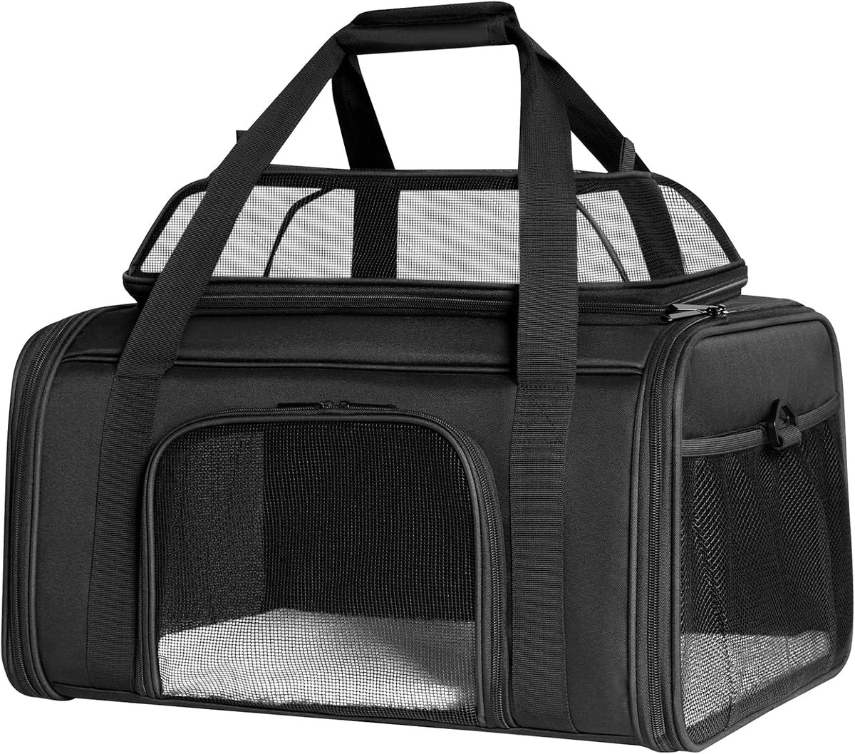 Pet Cat Dog Carrier, Puppy Crate Cage Bag, Large Expandable Travel Backpack