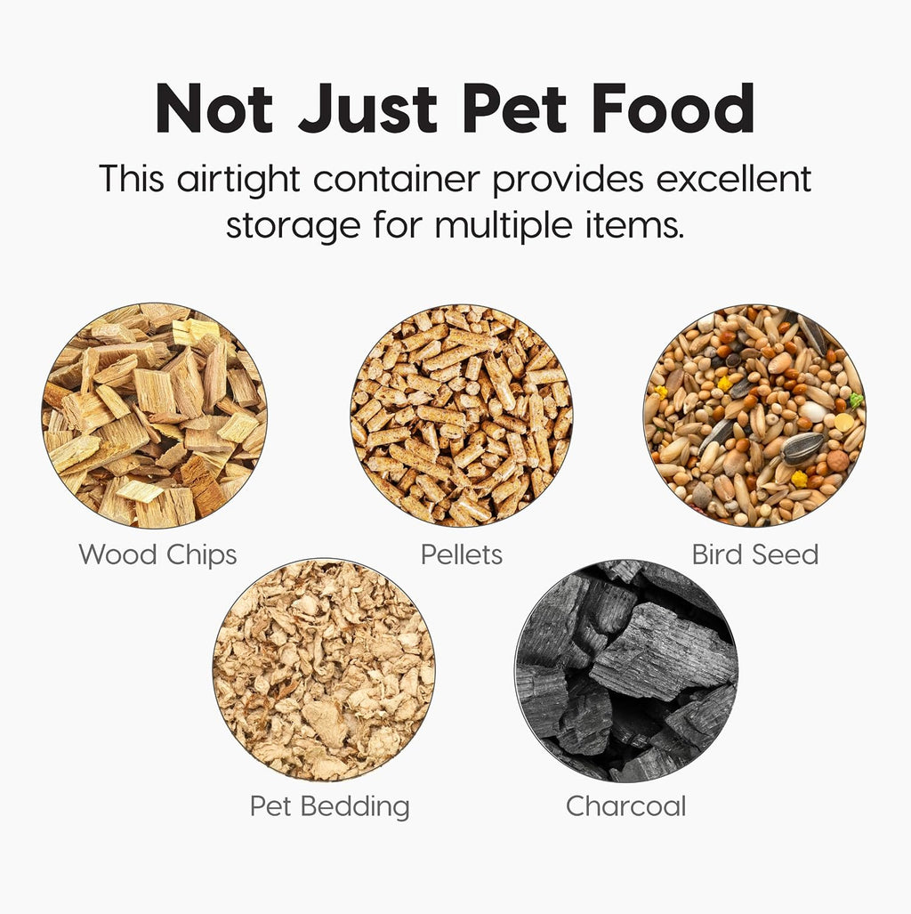 IRIS USA Dog Food Storage Container, Up to 13 lbs, Almond, Made in USA | BPA-Free, Airtight Seal, Best for Cat Food, Bird Seed, Chicken Feed, Pet Toys, Treats, Pellets 