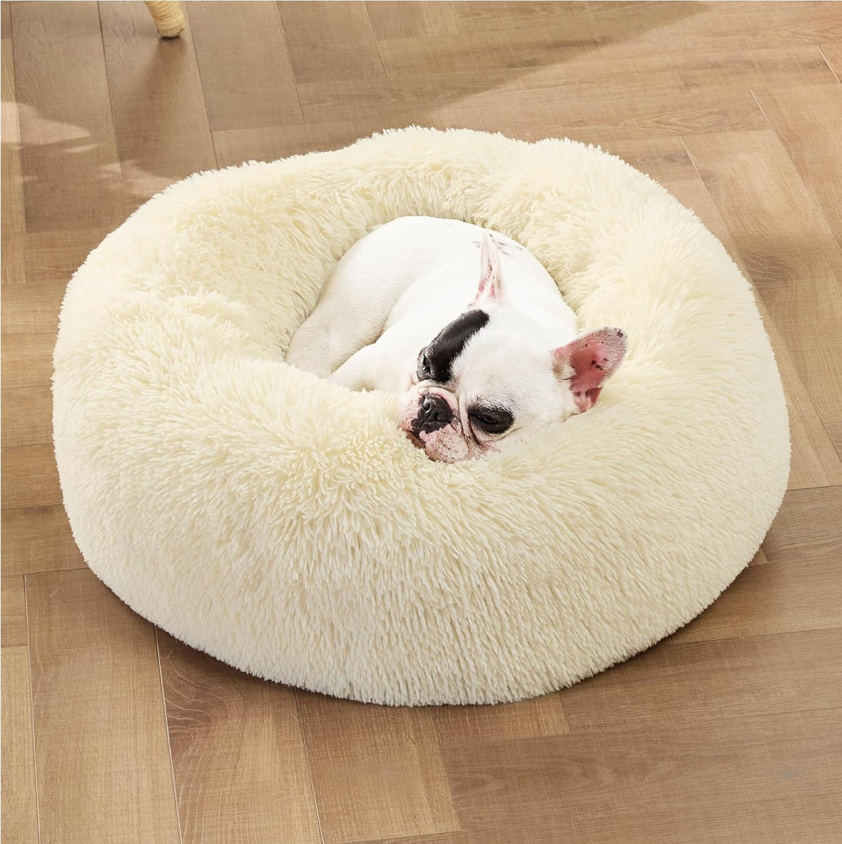 Bedsure Calming Small Dog Bed Donut Washable Cat＆Puppy Bed,23 inches