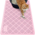 GORILLA GRIP Cat Litter Mat, Coiled Mesh Trapping Mats 35x23 Light Pink