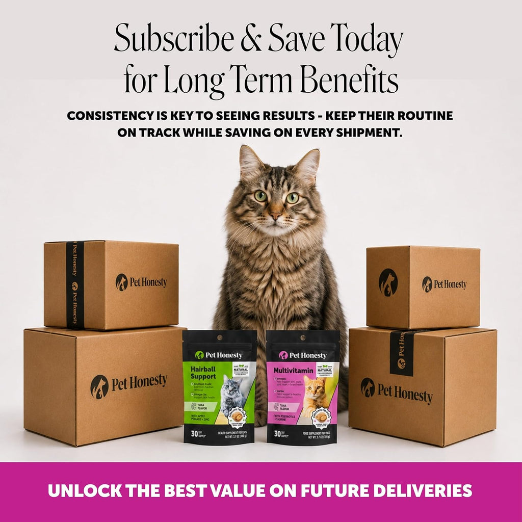 Pet Honesty Vet Backed Multivitamin Taurine for Cats, Tuna, 30-Day Supply