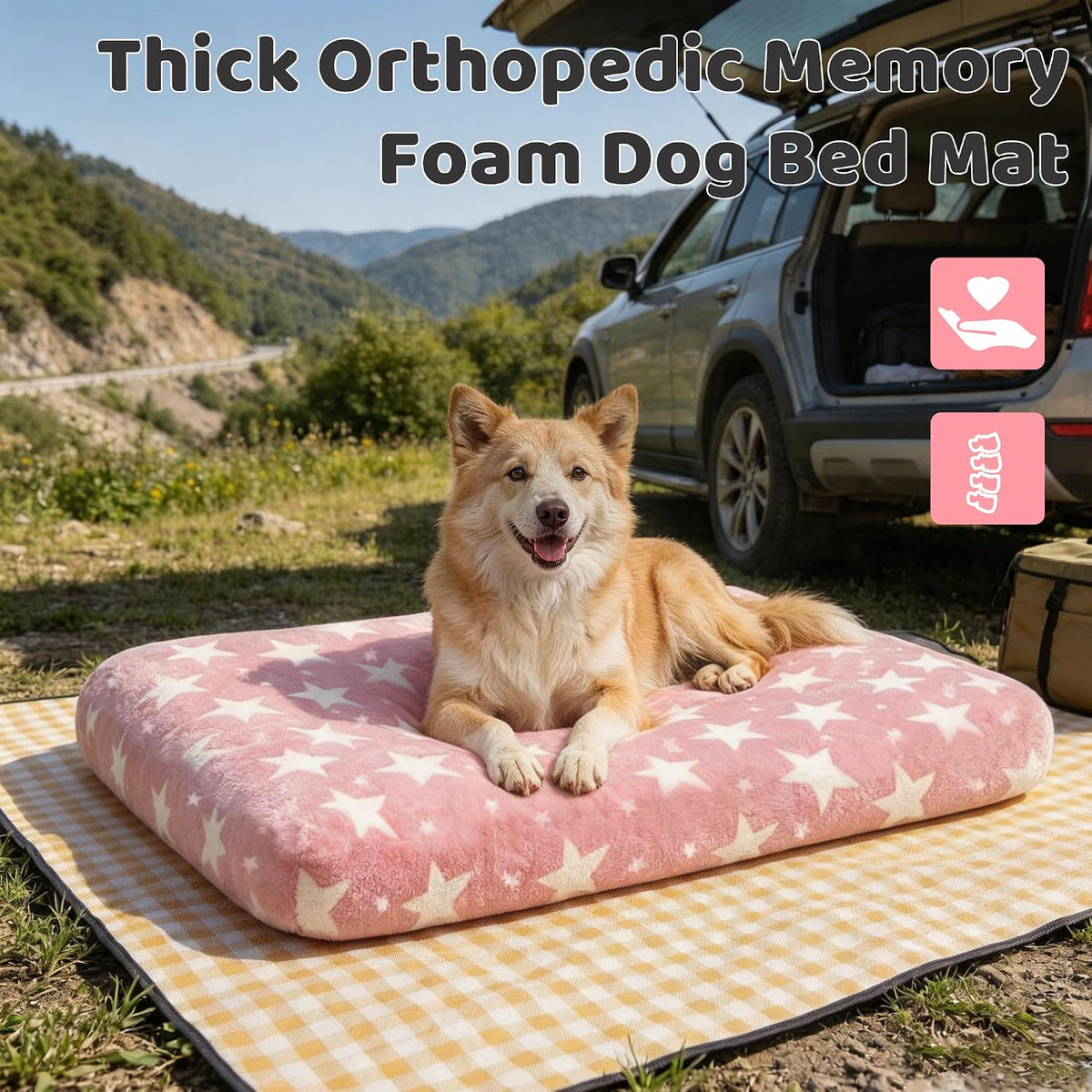 Orthopedic Dog Bed for Large Dogs with Removable Washable Cover