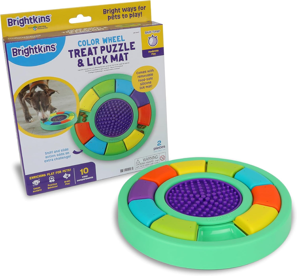 Brightkins Color Wheel Treat Puzzle and Lick Mat