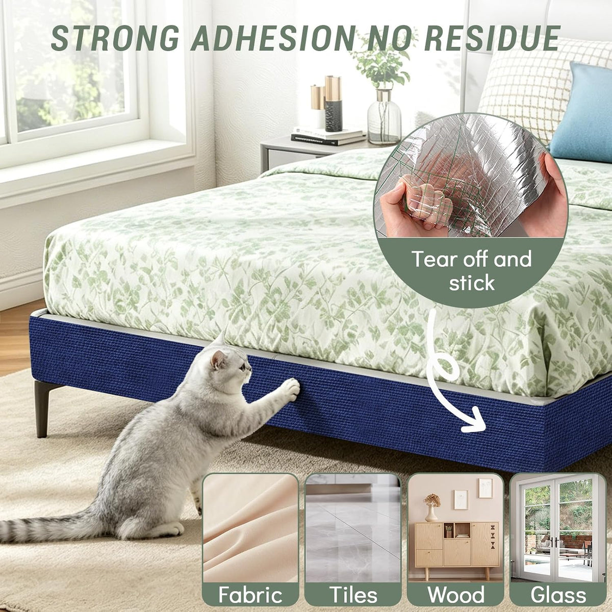 Cat Scratch Couch Protector, 78.7"x15.8" Self-Adhesive Furniture Protector