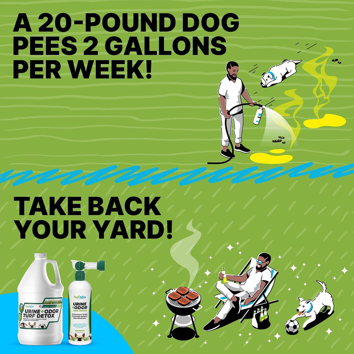 Urine & Odor Turf Detox Professional Enzyme Cleaner, 32 oz