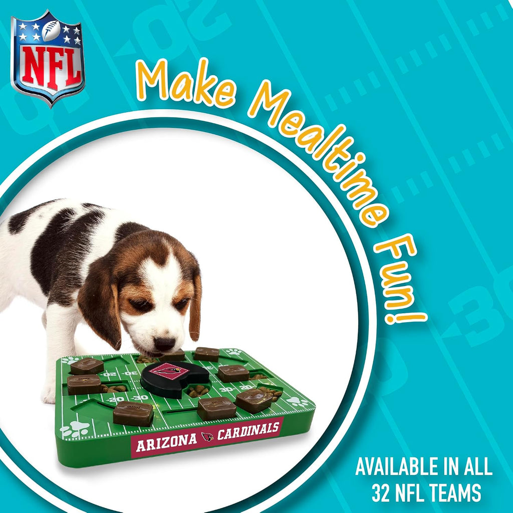 Pets First NFL Arizona Cardinals Puzzle Toy for Dogs, Slow Feeder Board for Pets, Interactive Doggie Treat Toy