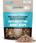 Raw Paws Freeze Dried Dog Food & Cat Food - Rabbit Recipe, 16-oz - USA Made