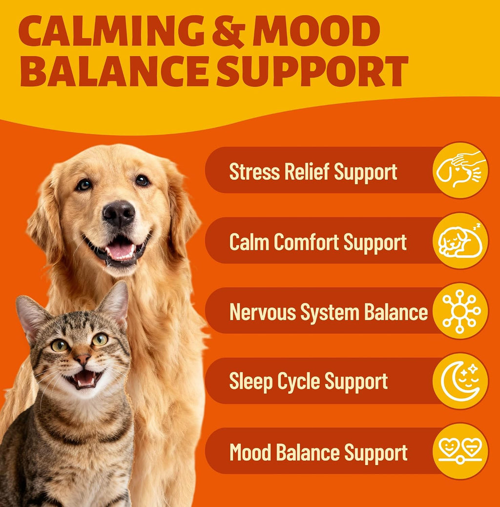 2 fl oz Calming Drops for Dogs &Cats, Liquid Melatonin Sleep Aid