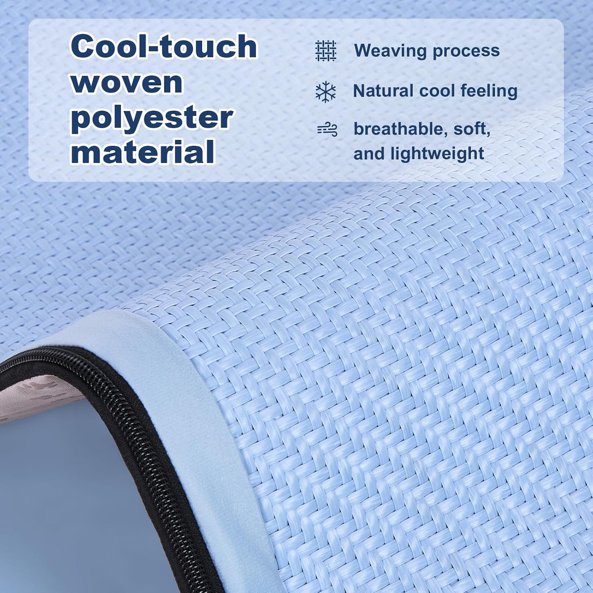 Ownpets Cooling Mat for Large Dogs, Non-Slip Woven Rattan Pad