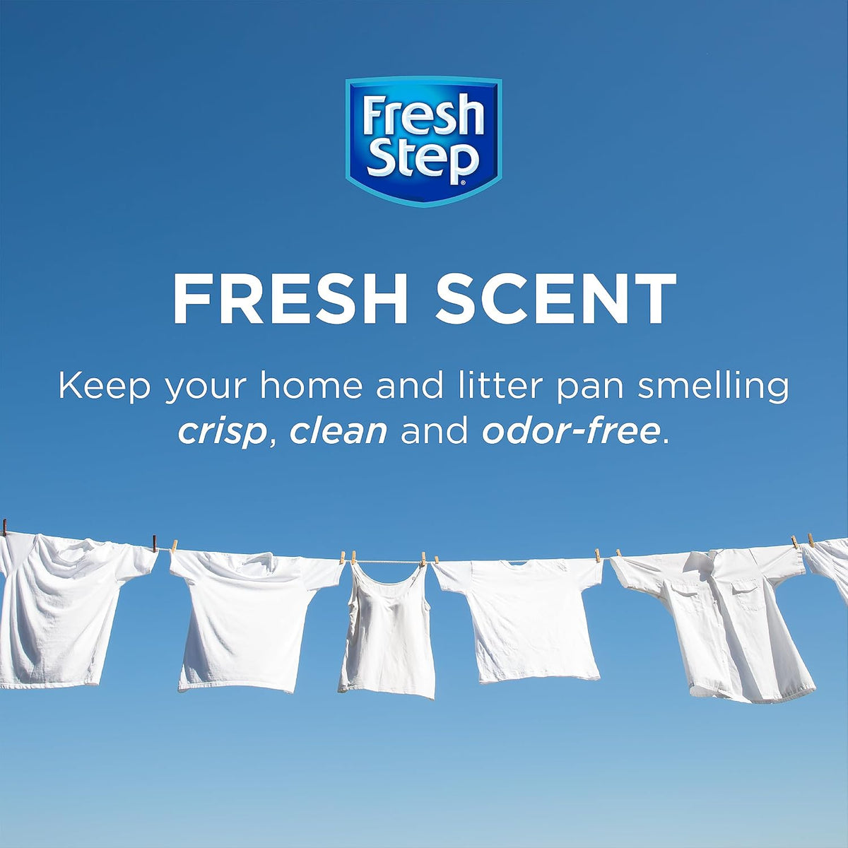 Fresh Step Cat Litter Crystals Deodorizer, Fresh Scent, 15 Oz, 12-Pack